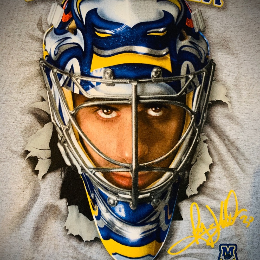 Mens Anvil Long Sleeve Sabres Ryan Miller Tee XXL